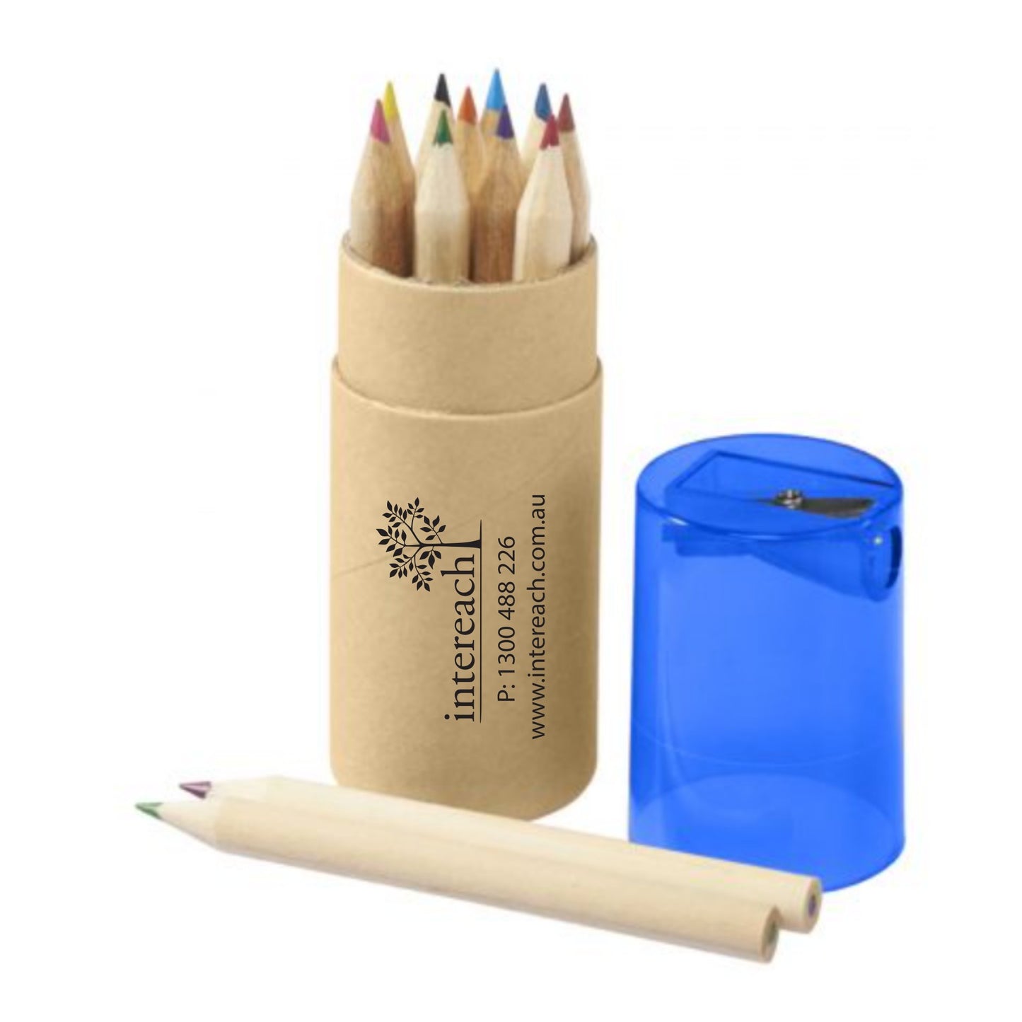 CUS97 12PC PENCIL SET TUBE W SHARPENER