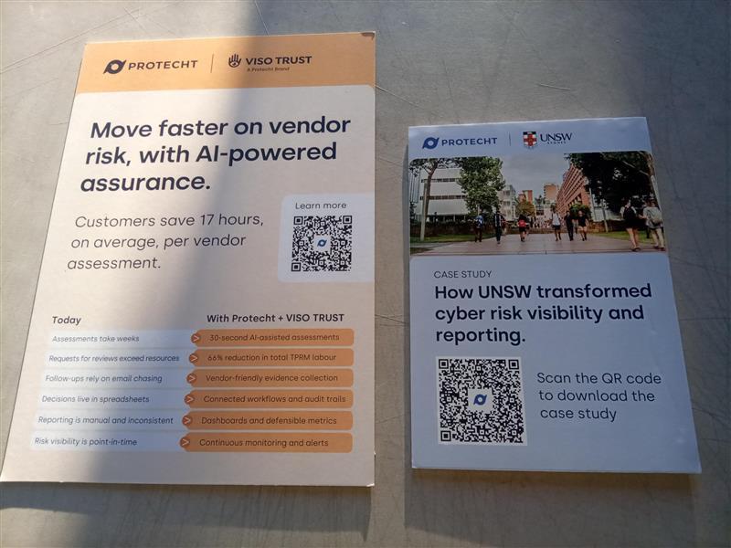 MAZ21 Protecht UNSY SYDNEY A4 Strut Card Marketing